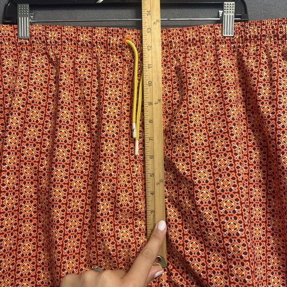 Tommy Bahama Swim Trunks Mesh Lined Pockets Mens XXL Orange Geometric Print - Picture 13 of 13